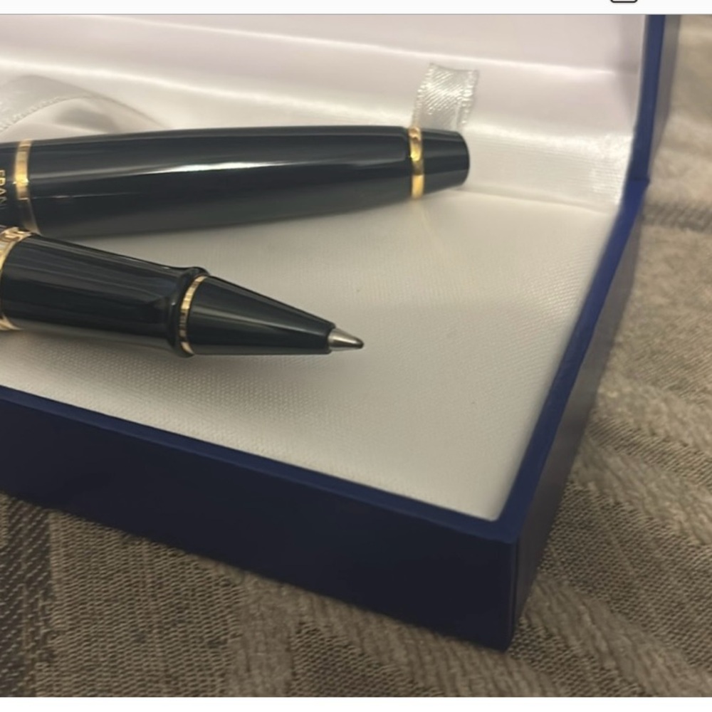 Luxurious Black and Gold Rollerball Pen